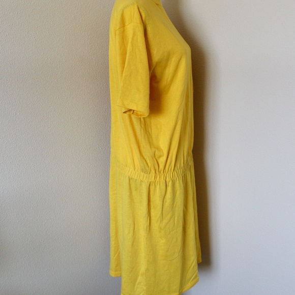 Vintage Marigold Yellow Elastic Waist T-Shirt Dress - Picture 5 of 10